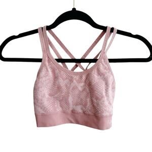 Ryka Snake Print Pink Seamless Sports Bra Light Support Size Medium
